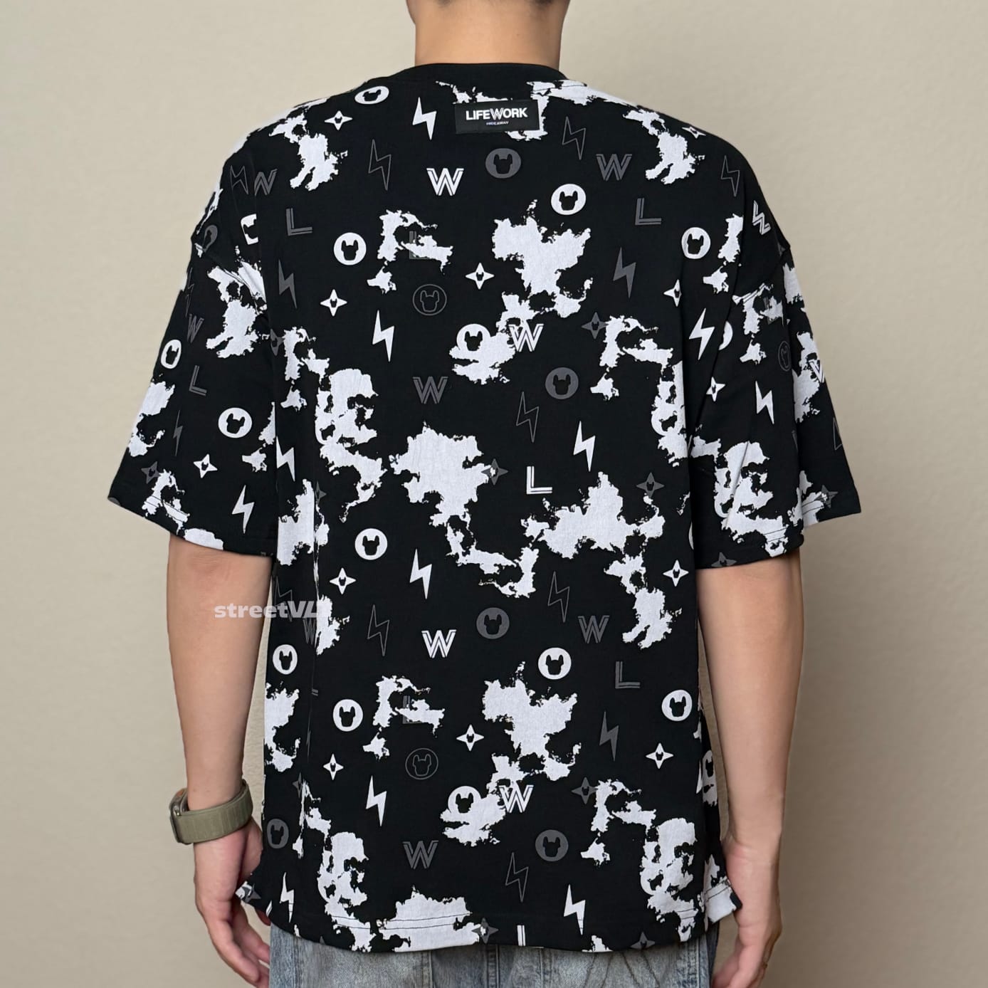 Life Work Korea Storm Radog Monogram Black Tee