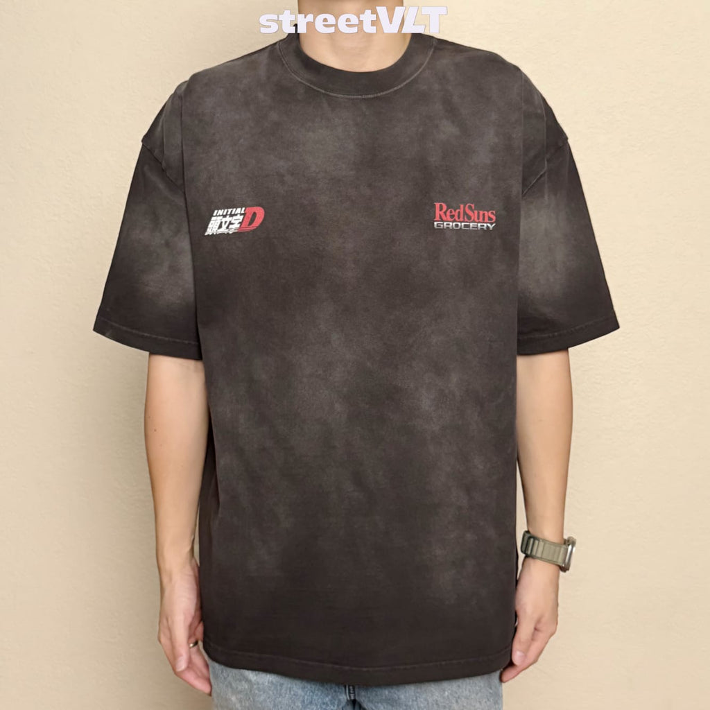 Gro Grocery Tarmac Initial D Ryosuke Takahashi RX-7 Washed Graphic Tee