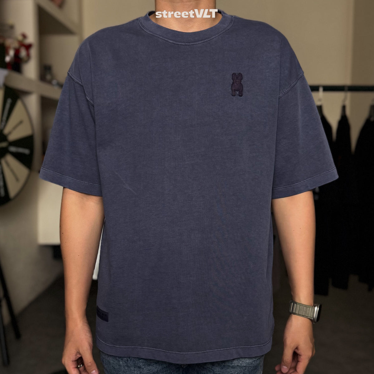 Life Work Korea Washed Small Logo Silicone Radog Tee