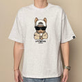 Life Work Korea Cross Arm Hipdog Applique Tee