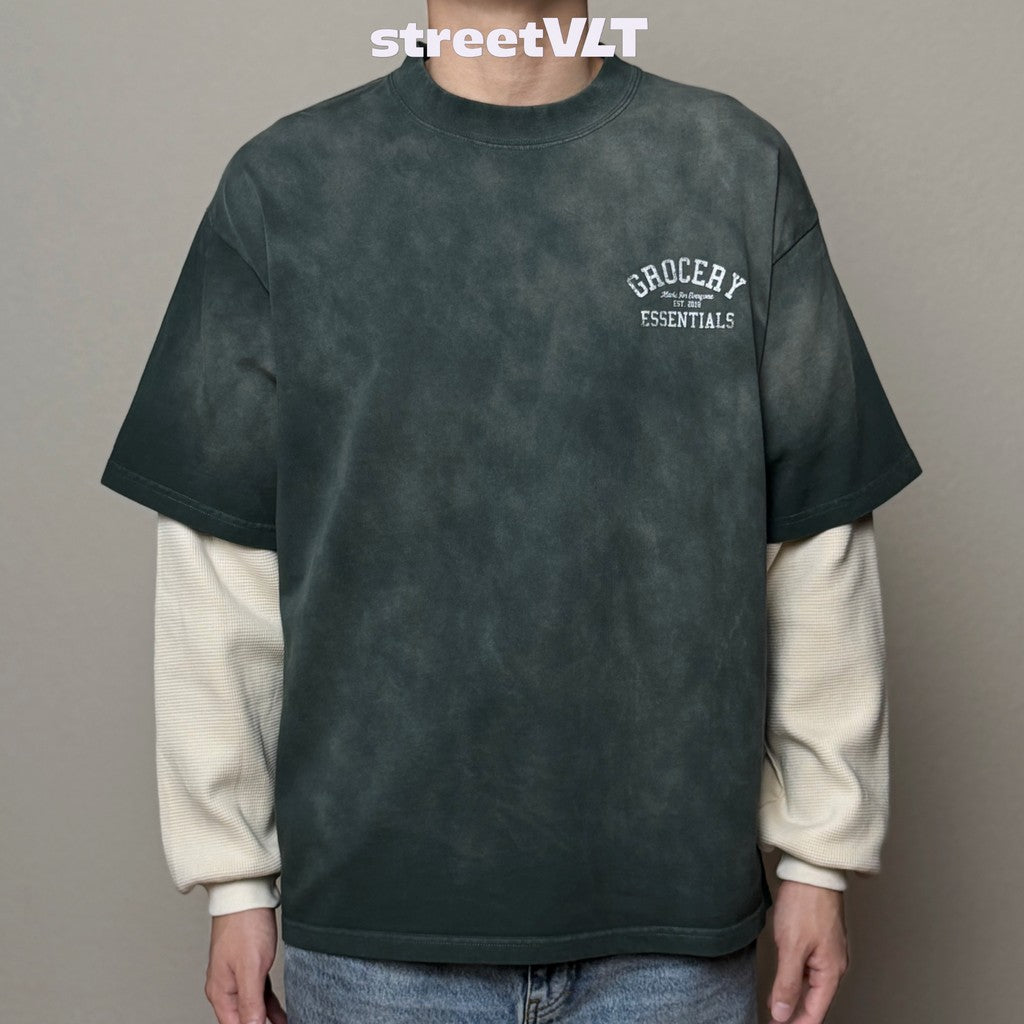 Gro Grocery Washed Layered Long Top Tee