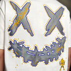 Ricky is Clown Colorful Skin Patch Embroidered Pineapple Head Tee