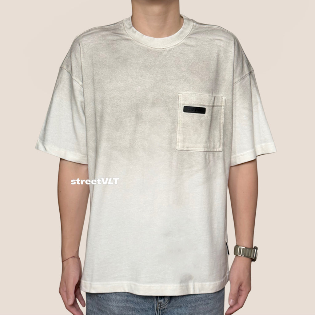 Life Work Korea Vintage Spray Pocket White Tee