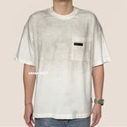 Life Work Korea Vintage Spray Pocket White Tee