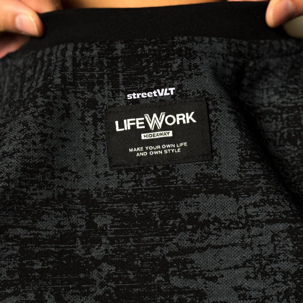 Life Work Korea Fog Font Tee