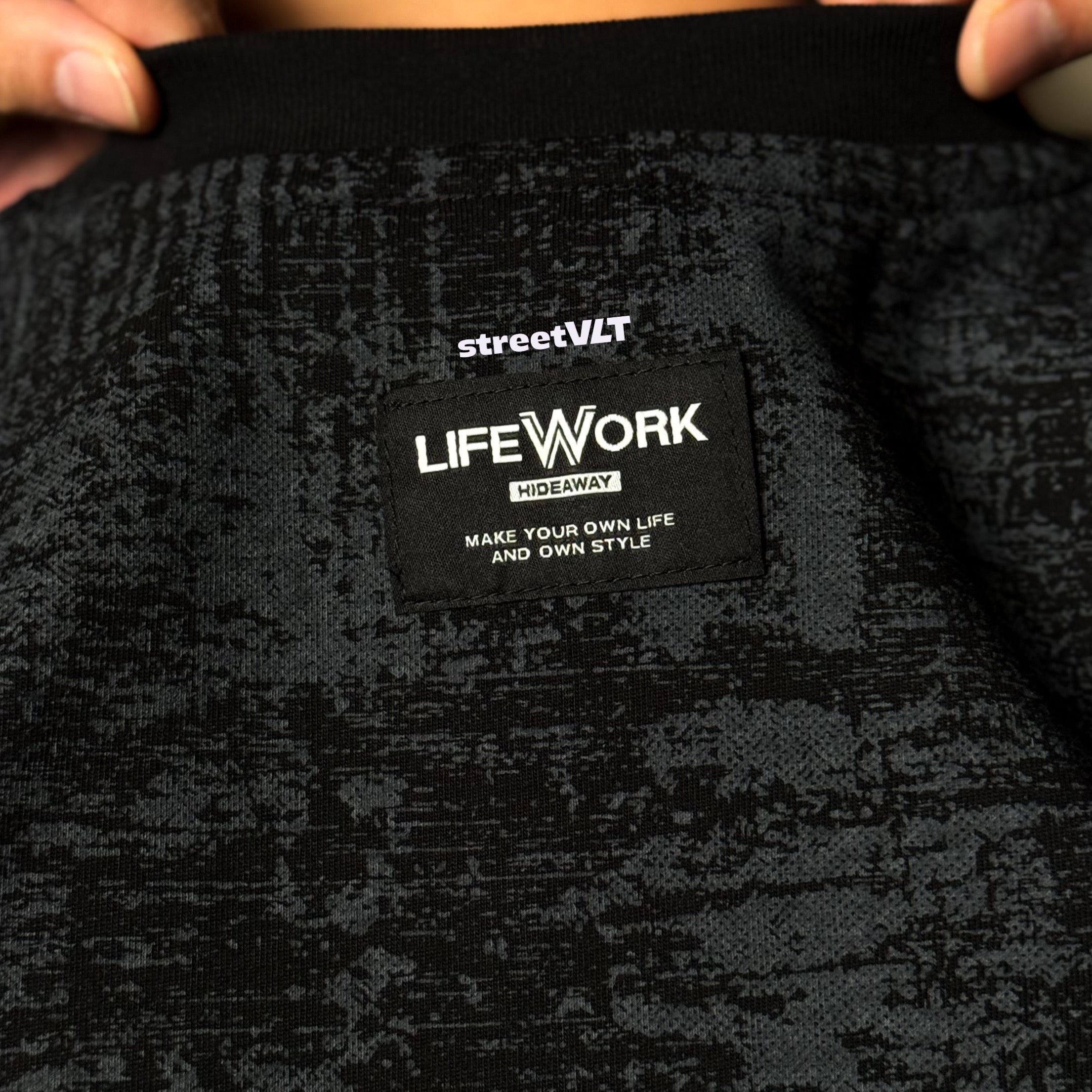 Life Work Korea Fog Font Tee