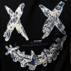 Ricky is Clown Blue and White Porcelain Applique Embroidered Tee Original