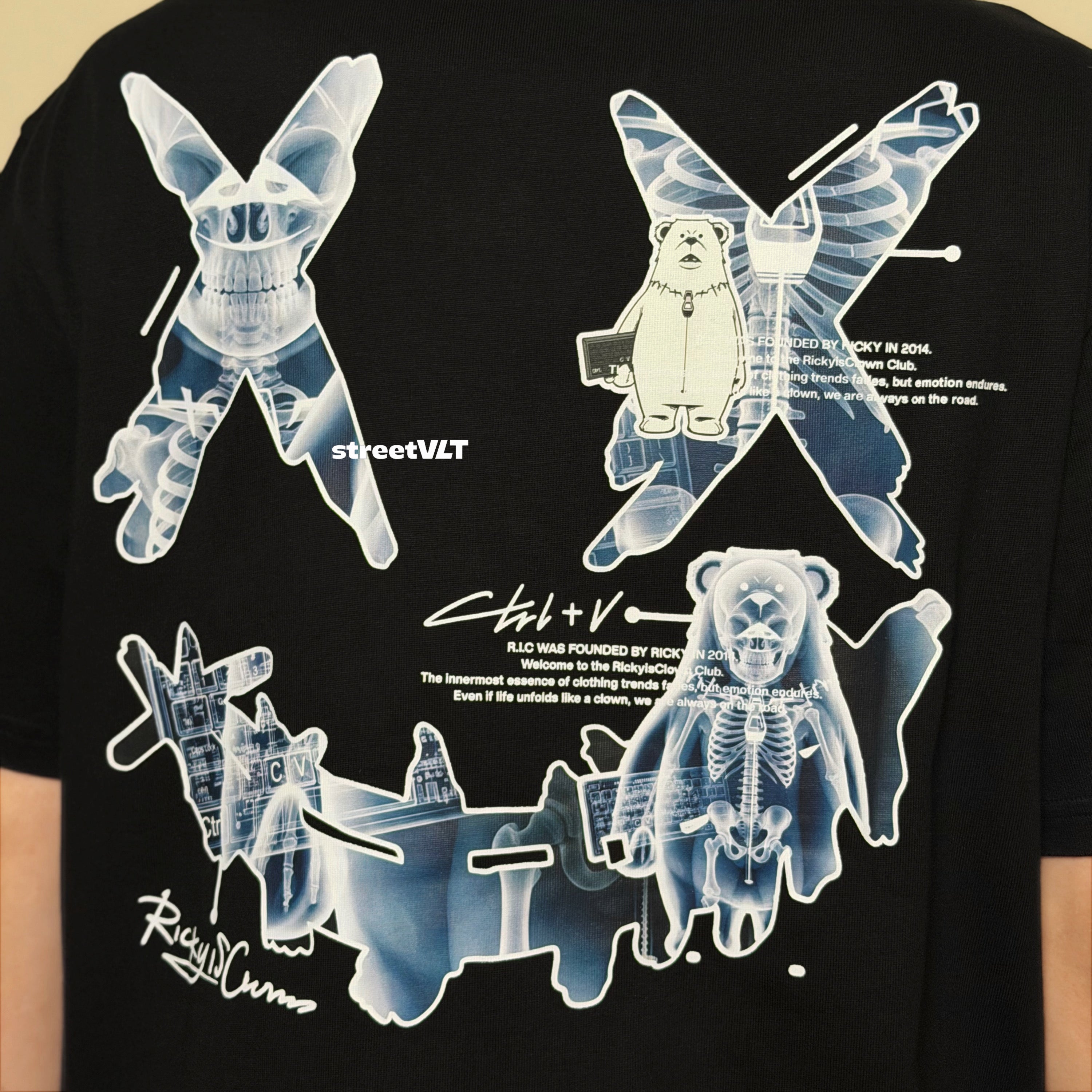 Ricky is Clown Light and Shadow Bear X-Ray Tee
