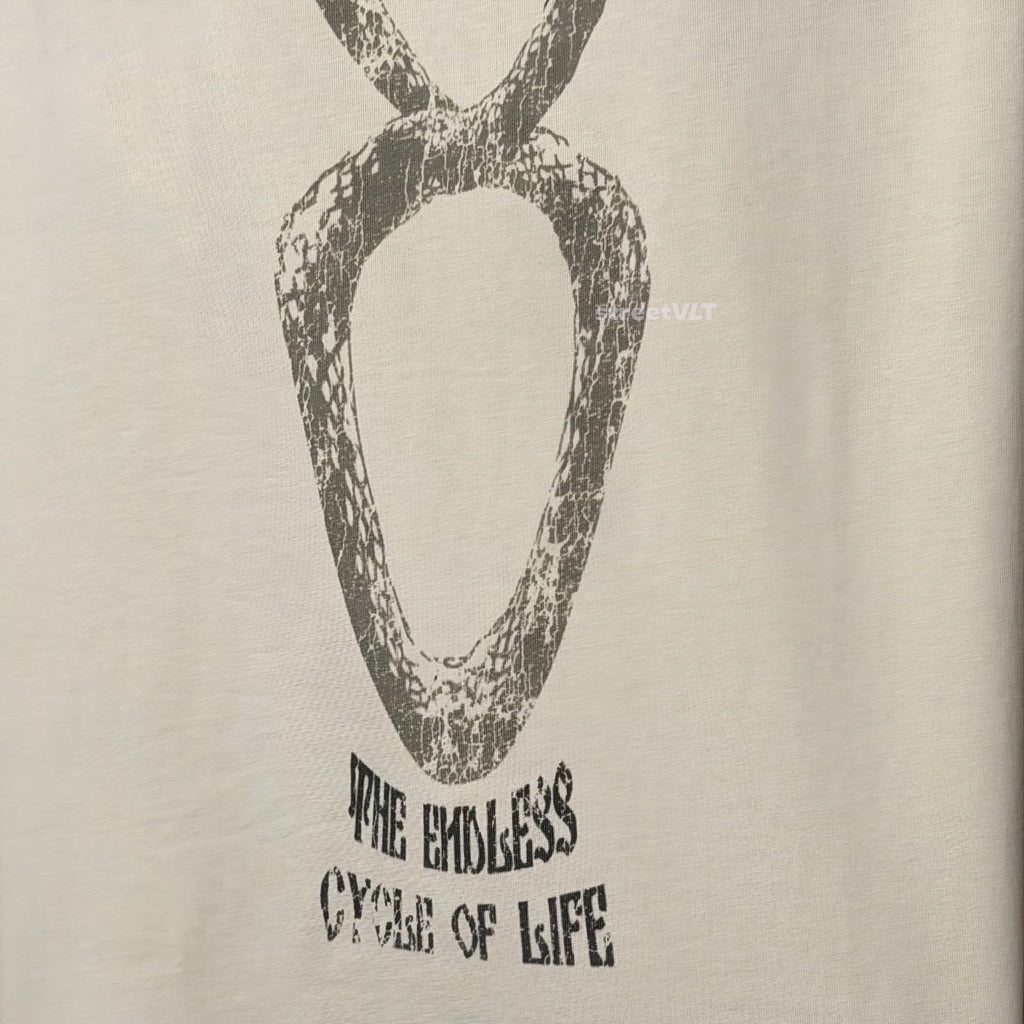 Doubleback Infinity Snake Oversized Beige Tee
