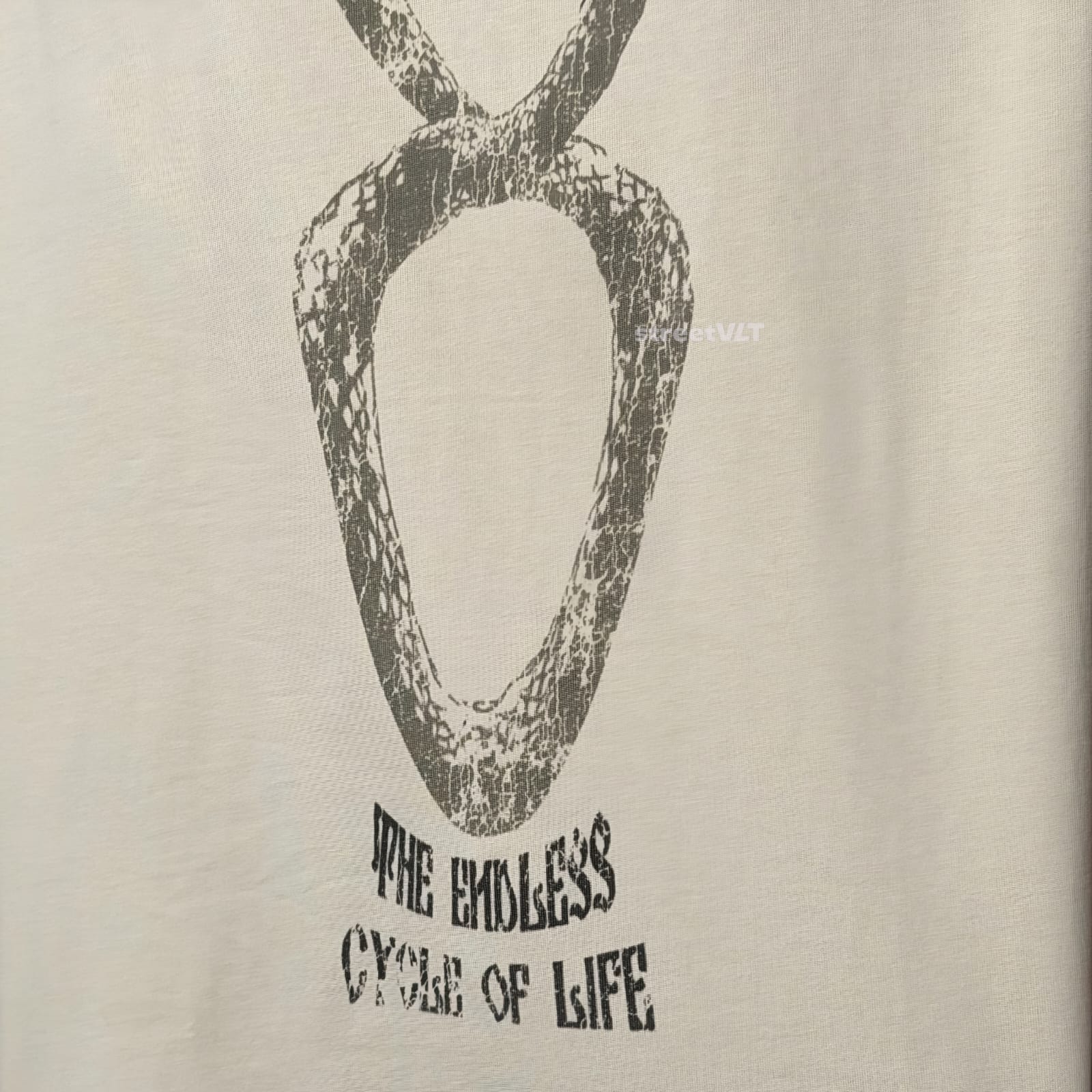 Doubleback Infinity Snake Oversized Beige Tee