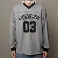 Life Work Korea Mesh block V-neck Jersey Tee