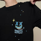 Ricky is Clown Blue Feather Floral Tear Tee