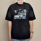 Gro Grocery Tarmac Initial D 86 vs FD Washed Graphic Tee