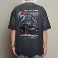 Gro Grocery Tarmac Initial D Skyline GT-R Washed Graphic Tee