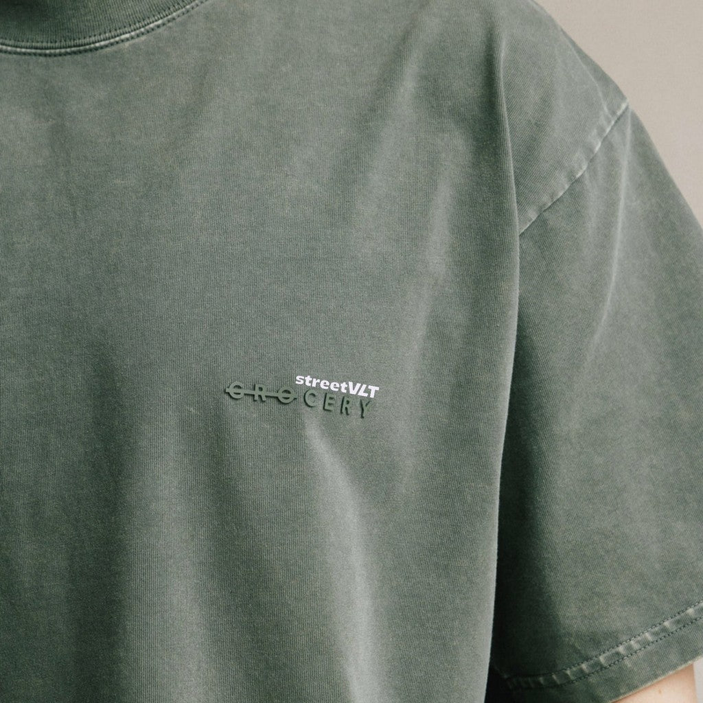 Gro Grocery Basic Washed Boxy Hunter Green Tee Original