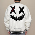 Ricky is Clown Black Mamba Snakeskin Embroidered Crocodile Varsity Jacket