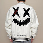 Ricky is Clown Black Mamba Snakeskin Embroidered Crocodile Varsity Jacket