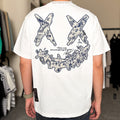 Ricky is Clown Blue and White Porcelain Applique Embroidered Tee Original