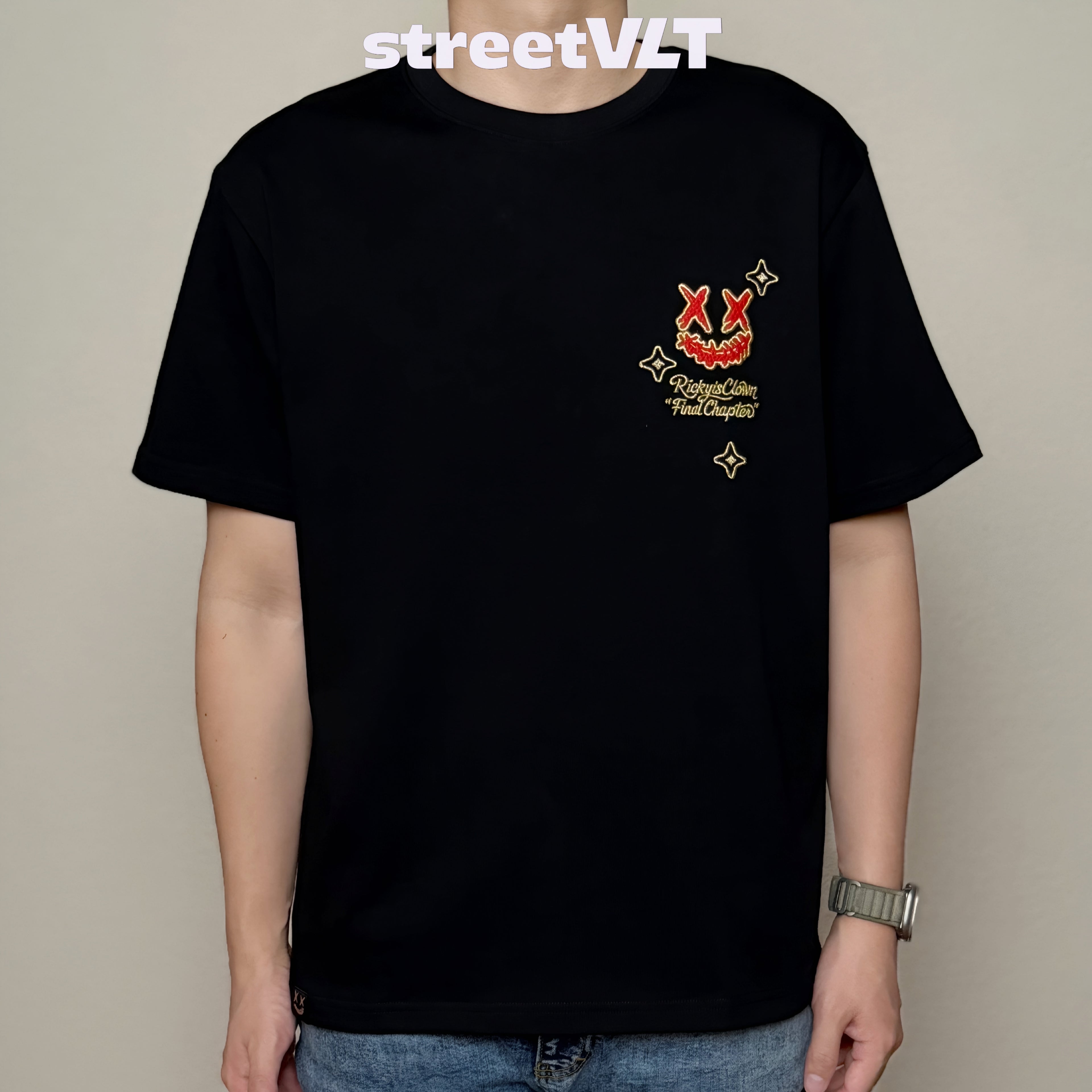 Ricky is Clown New Year Star Embroidered Tee