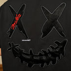 Ricky is Clown Black Mamba Diablo Snakeskin Embroidery Black Tee