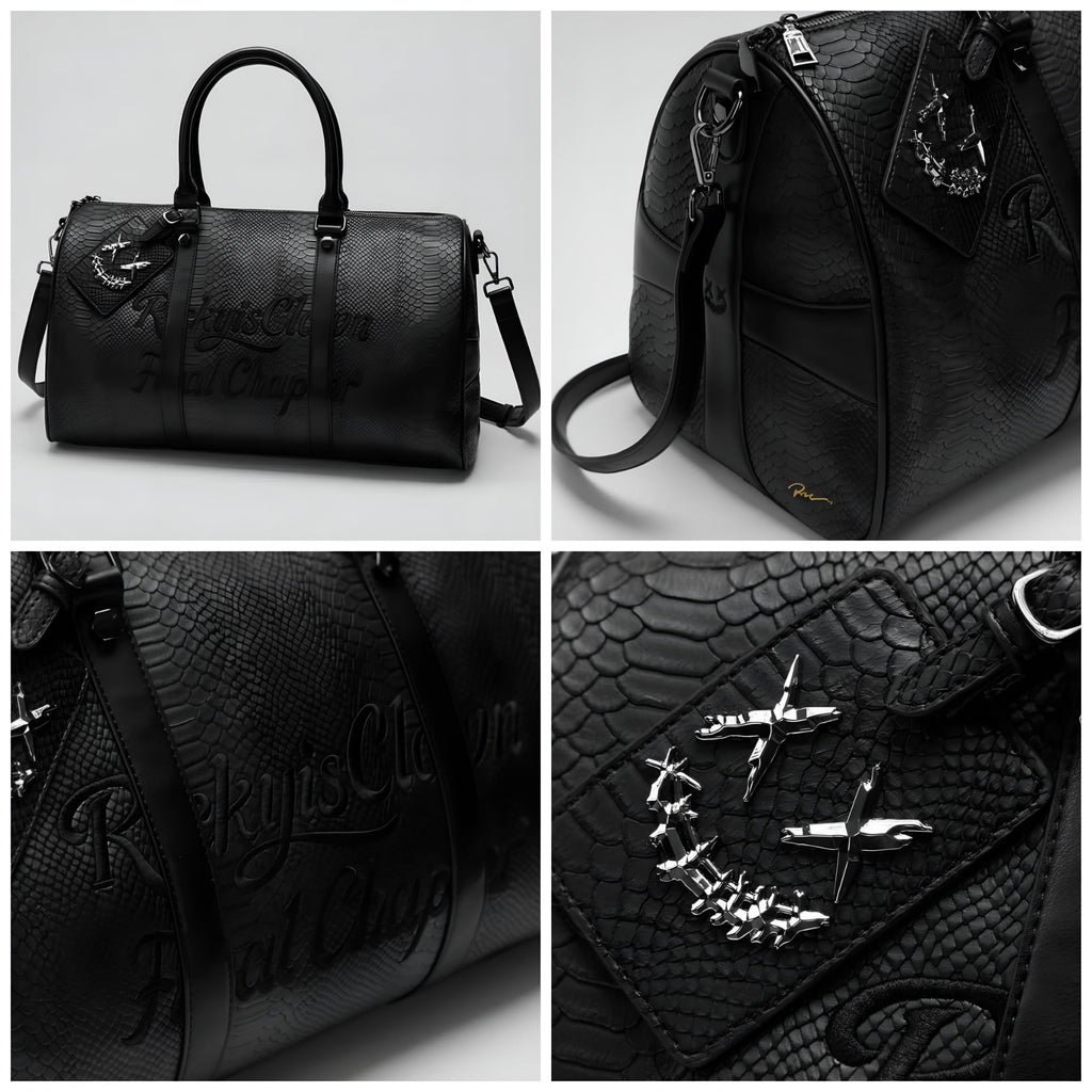 RIC Ricky is Clown Snake Leather Mamba Duffle Hand Bag