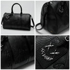 RIC Ricky is Clown Snake Leather Mamba Duffle Hand Bag
