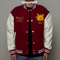 Ricky is Clown Pineapple Head Towel Basebal Red Varisty Jacket