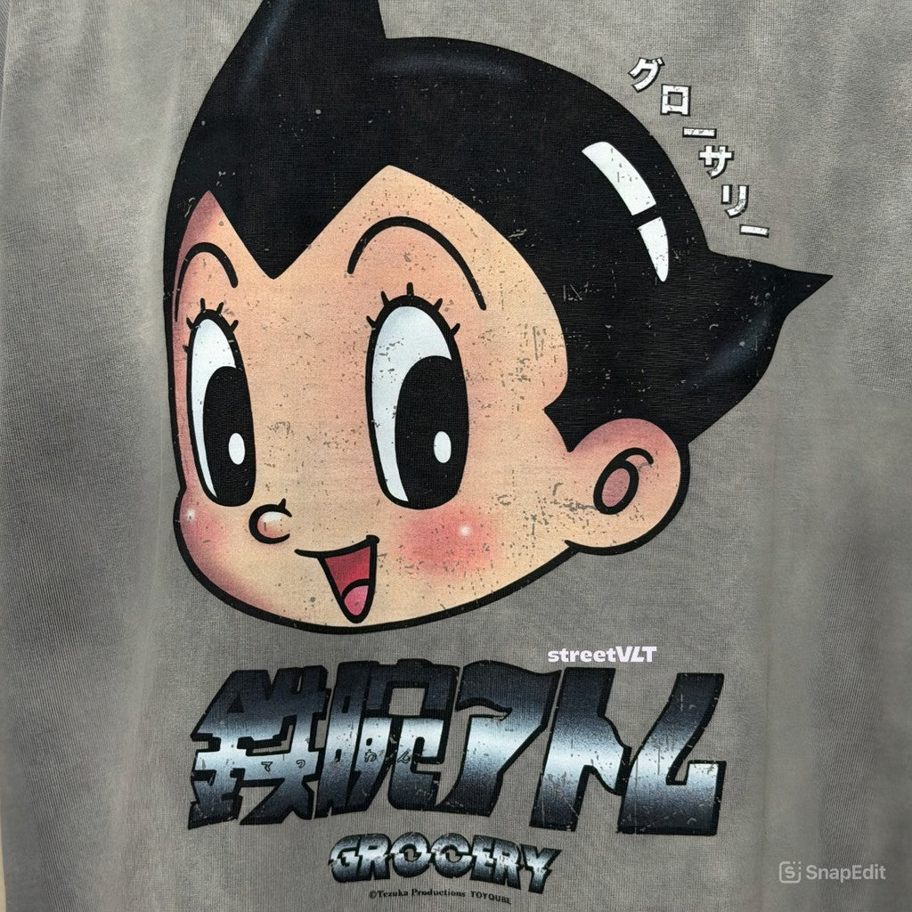 Gro Grocery  X Toy Qube Astro Boy Big Head Tee
