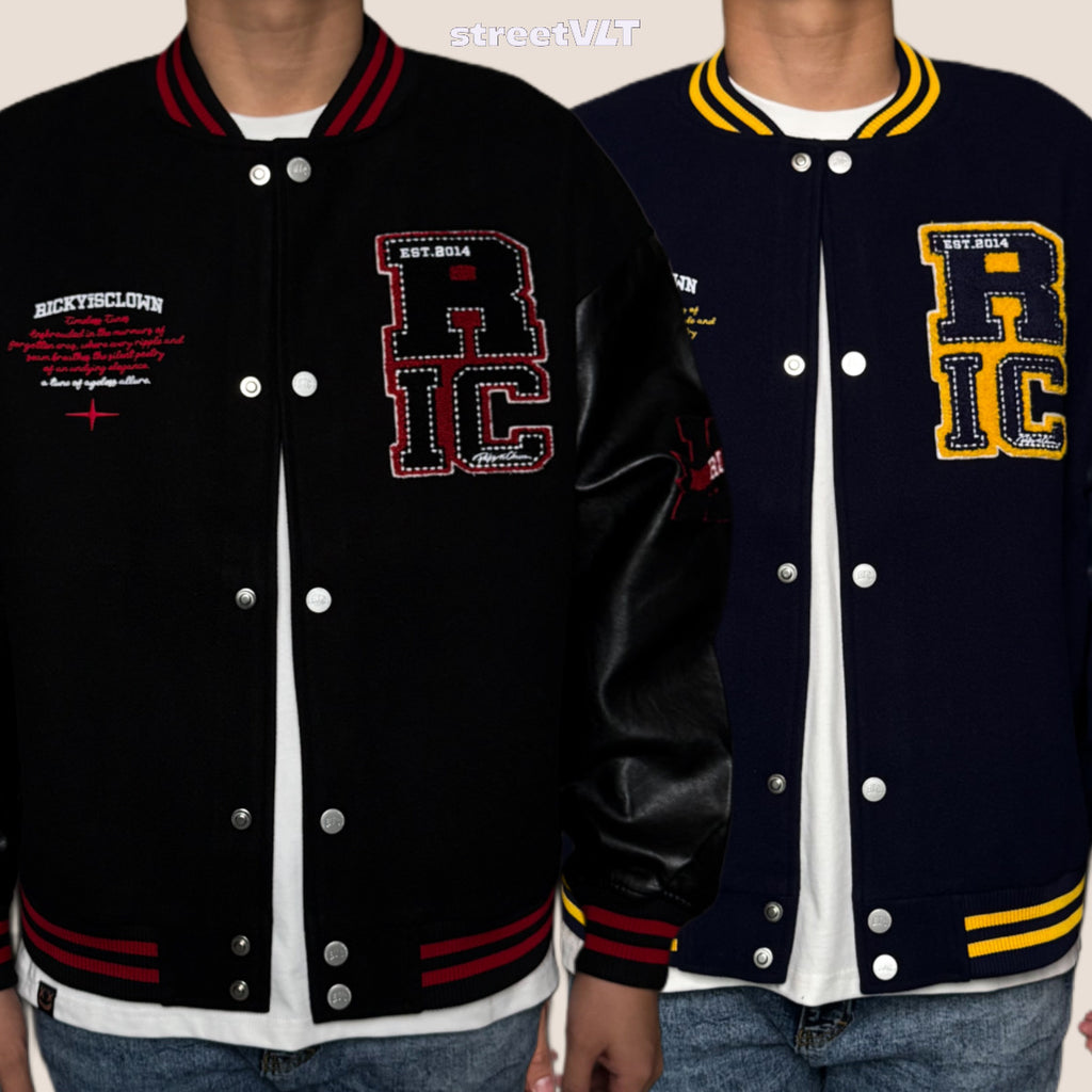Ricky is Clown Richood Towel Embroidered Baseball Jacket