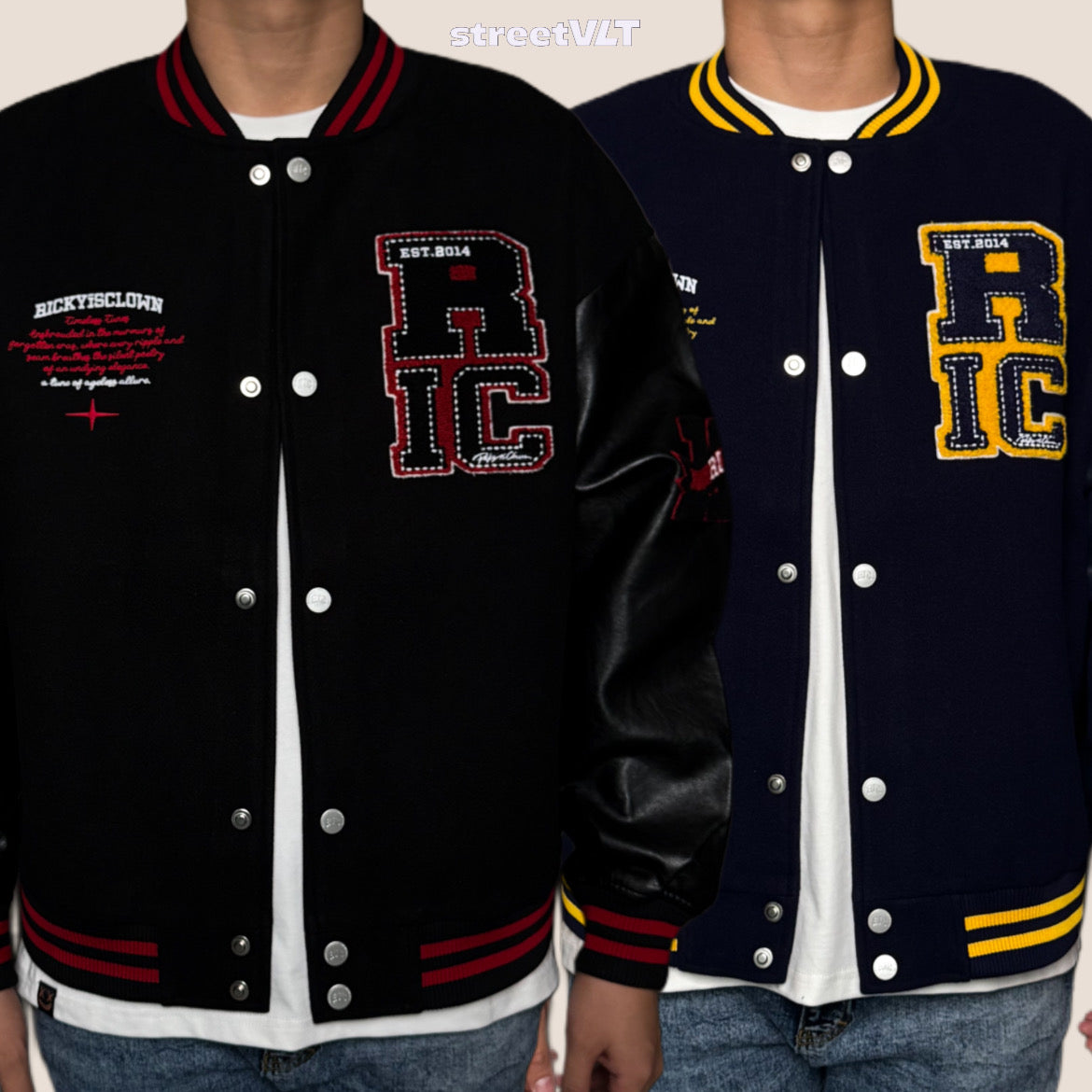 Ricky is Clown Richood Towel Embroidered Baseball Jacket