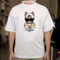 Life Work Korea Cross Arm Hipdog Embroidery Tee