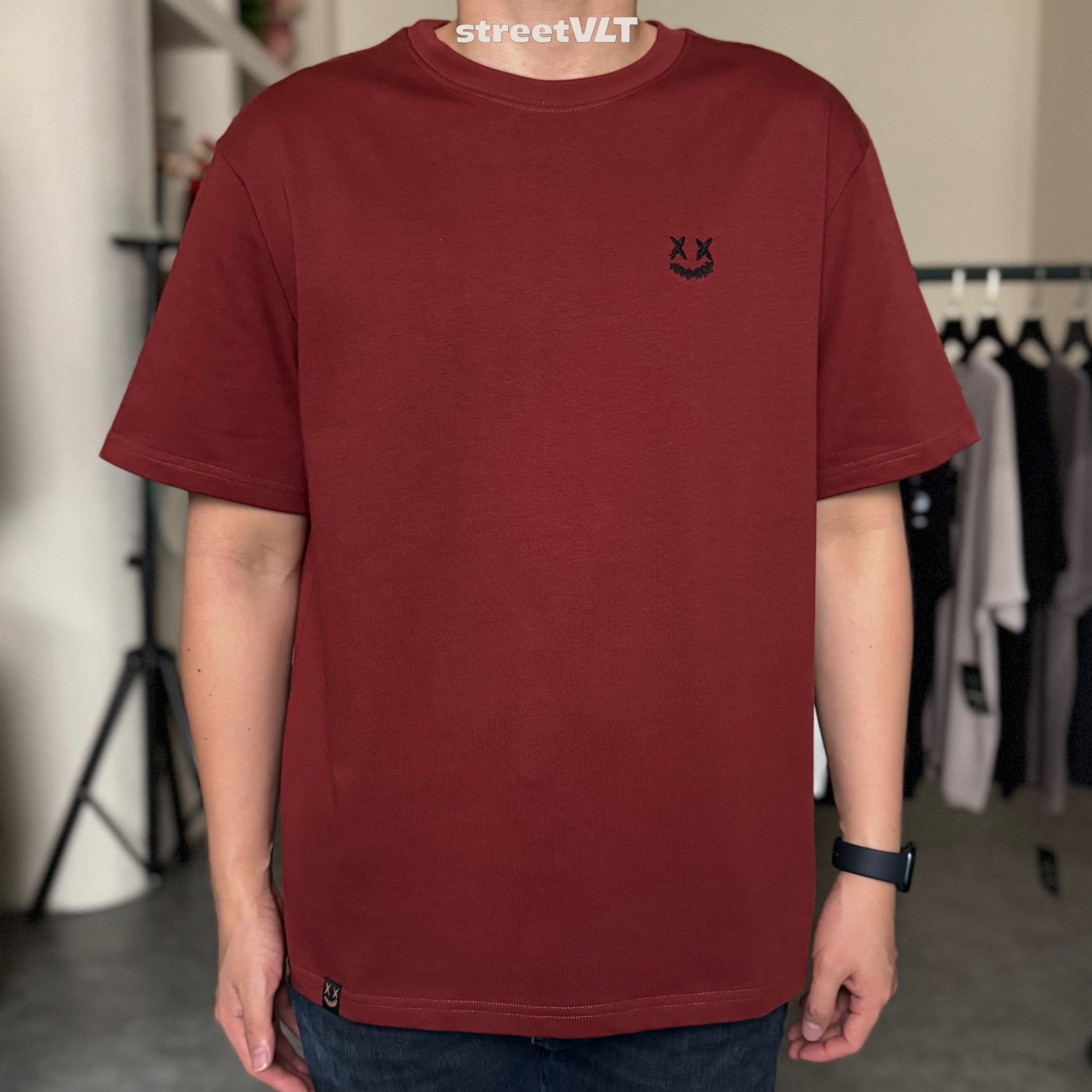 Ricky is Clown Basic Rip Simple Logo Embroidered Tee