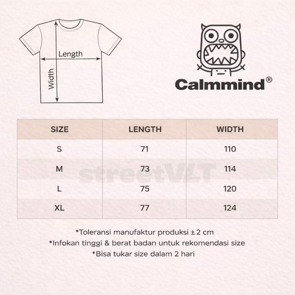 Calmmind Gothic Contrast Monster Tee