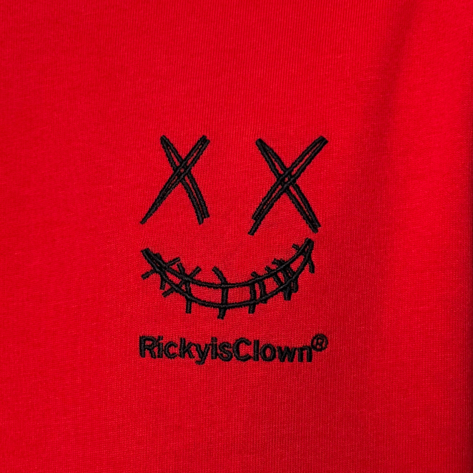 RIC Ricky is Clown Black Mamba Embroidery Red Tee Original