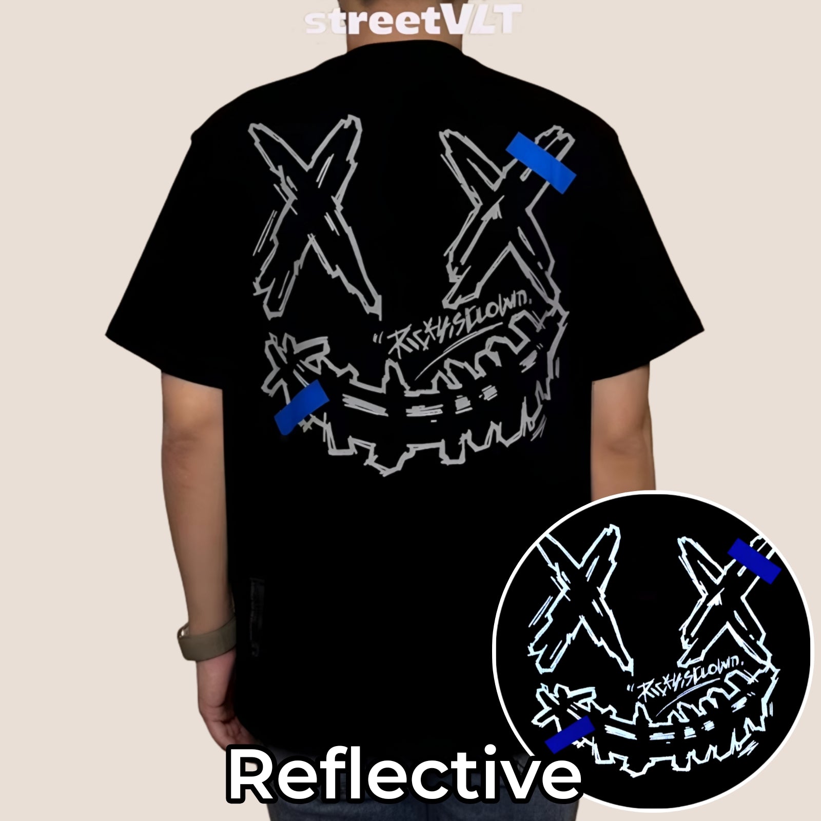 Ricky is Clown Photo Sticker Reflective Tee