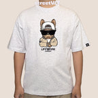 Life Work Korea Cross Arm Hipdog Embroidery Tee