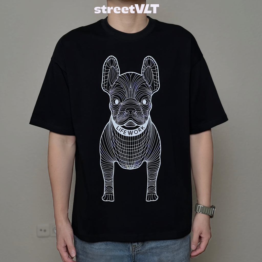 Life Work Korea Big Radog Jet Black Tee