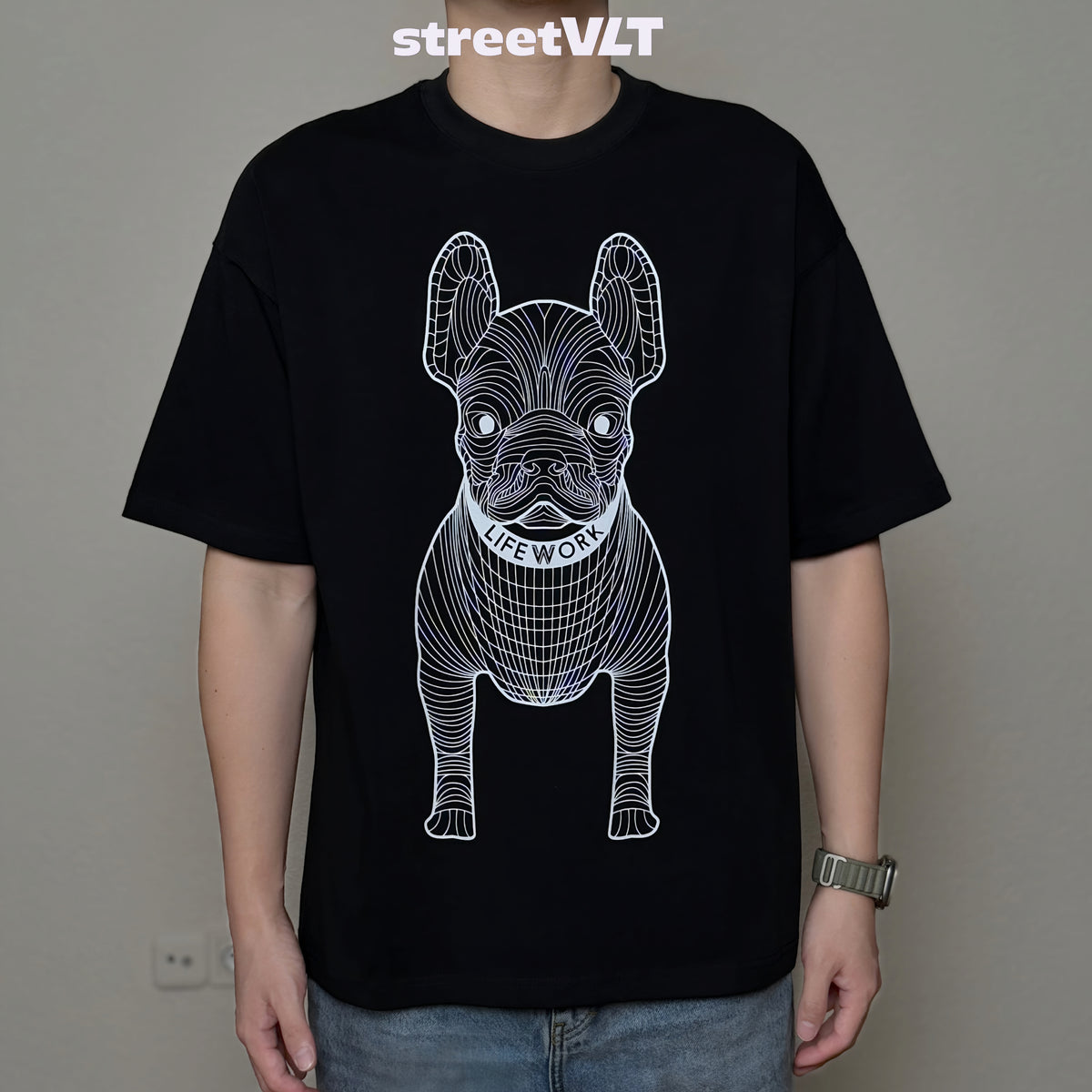 Life Work Korea Big Radog Jet Black Tee