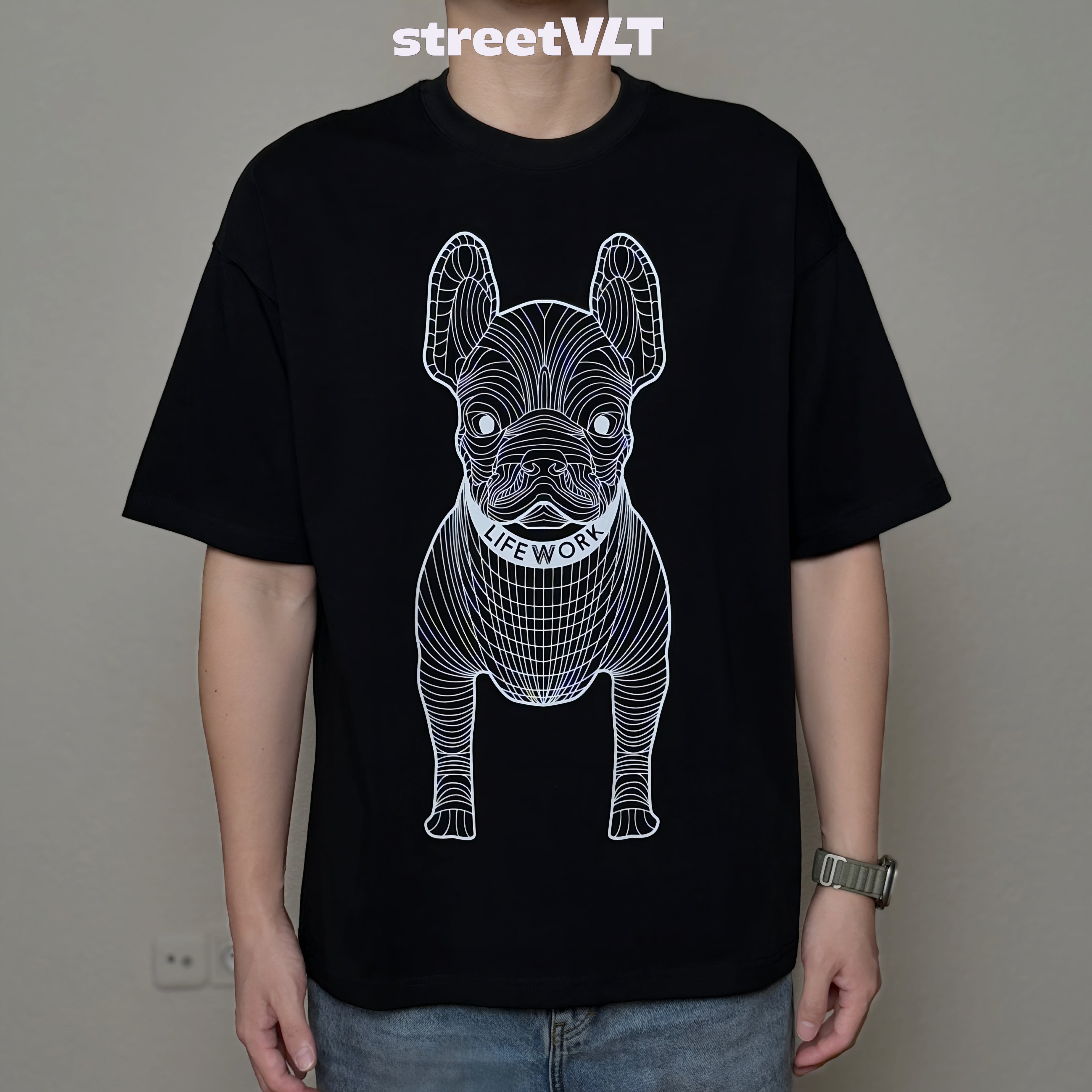 Life Work Korea Big Radog Jet Black Tee