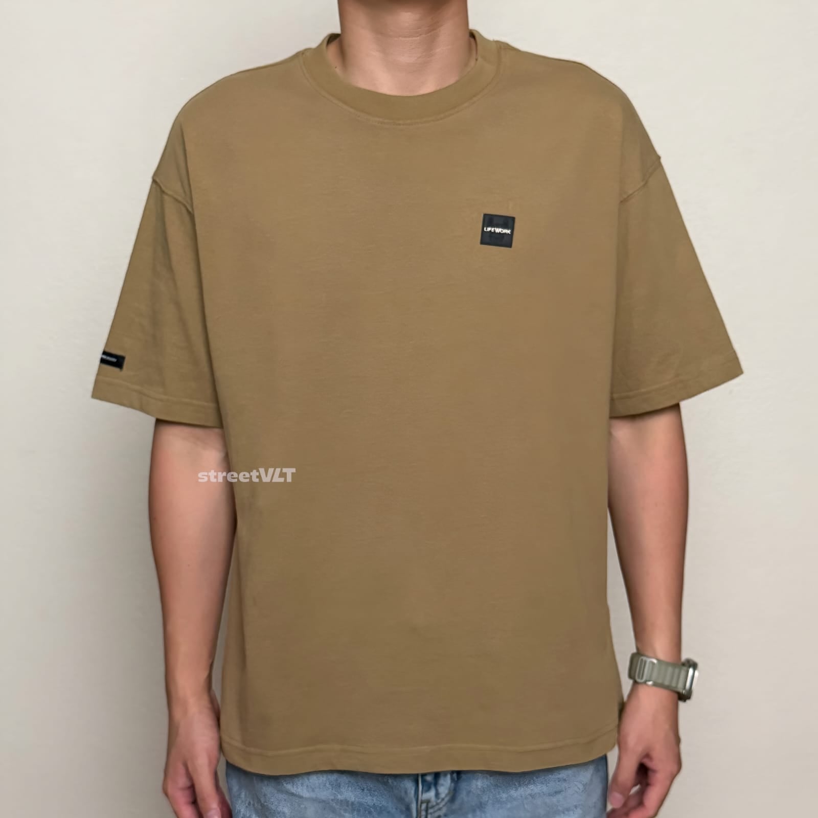 Life Work Korea Mini Square Radog Washed Tee