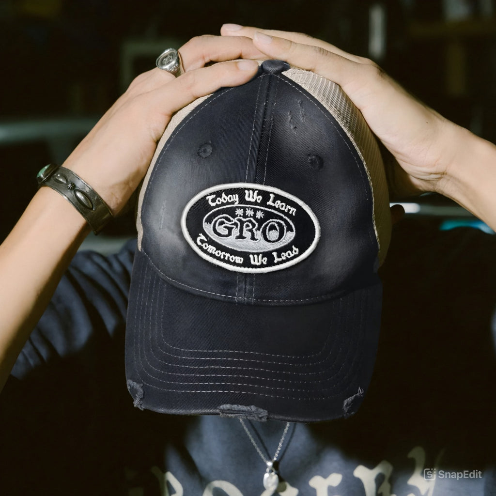 Gro Grocery x FootLoose Tycoon Distressed Trucker Cap