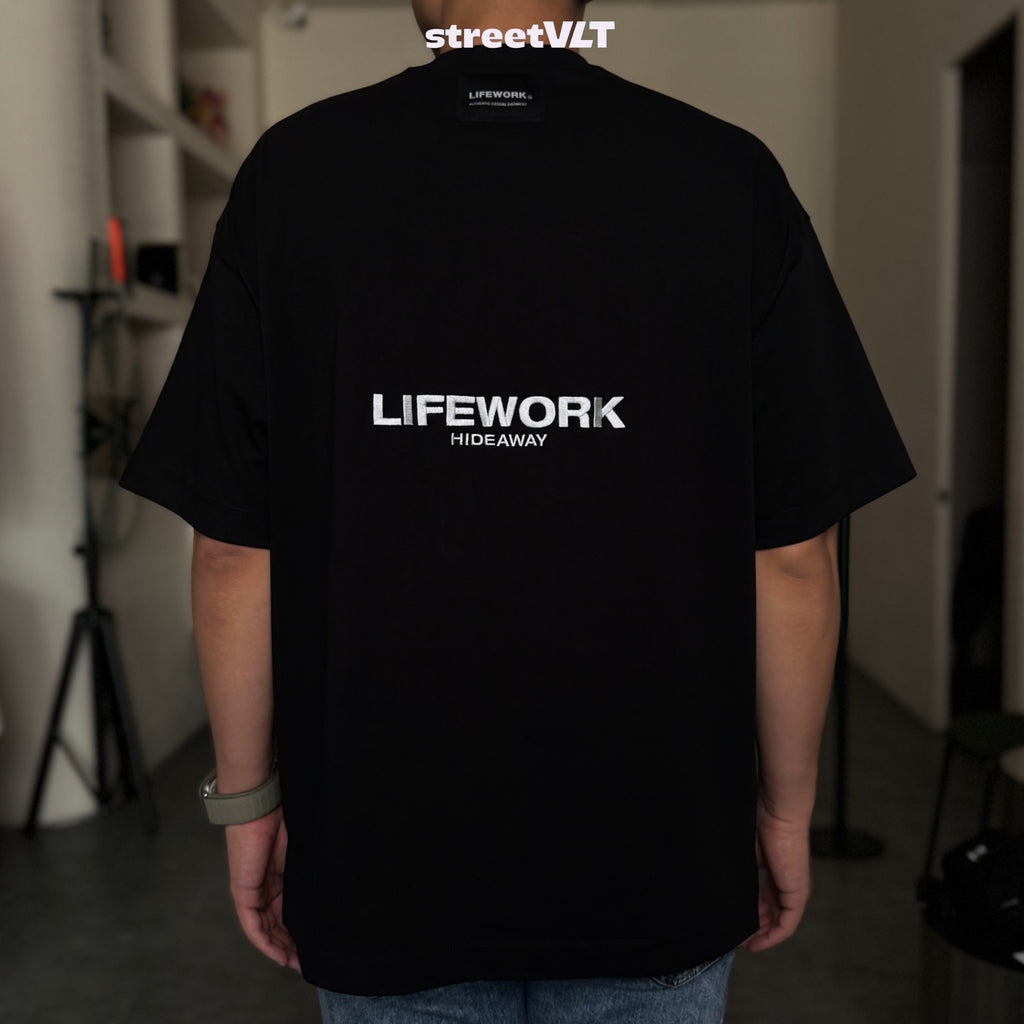 Life Work Korea Woven Pocket Embroidered Tee