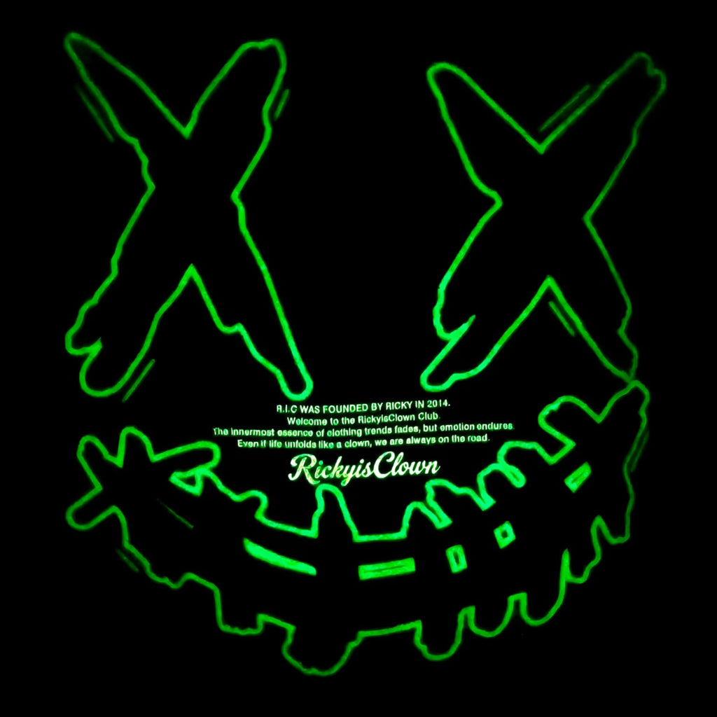 Ricky is Clown Dazzling Green Glow in the Dark Tee