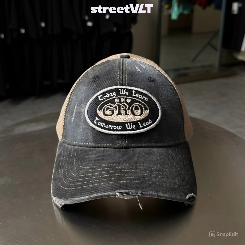 Gro Grocery x FootLoose Tycoon Distressed Trucker Cap
