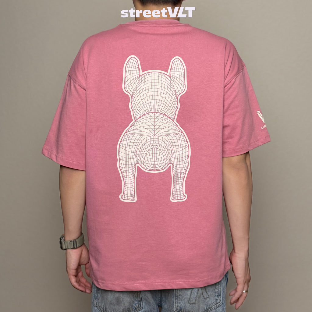 Life Work Korea Silket Big Radog Pink Tee Lifework Original