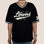 Life Work Korea Unit Numbering V-Neck Tee