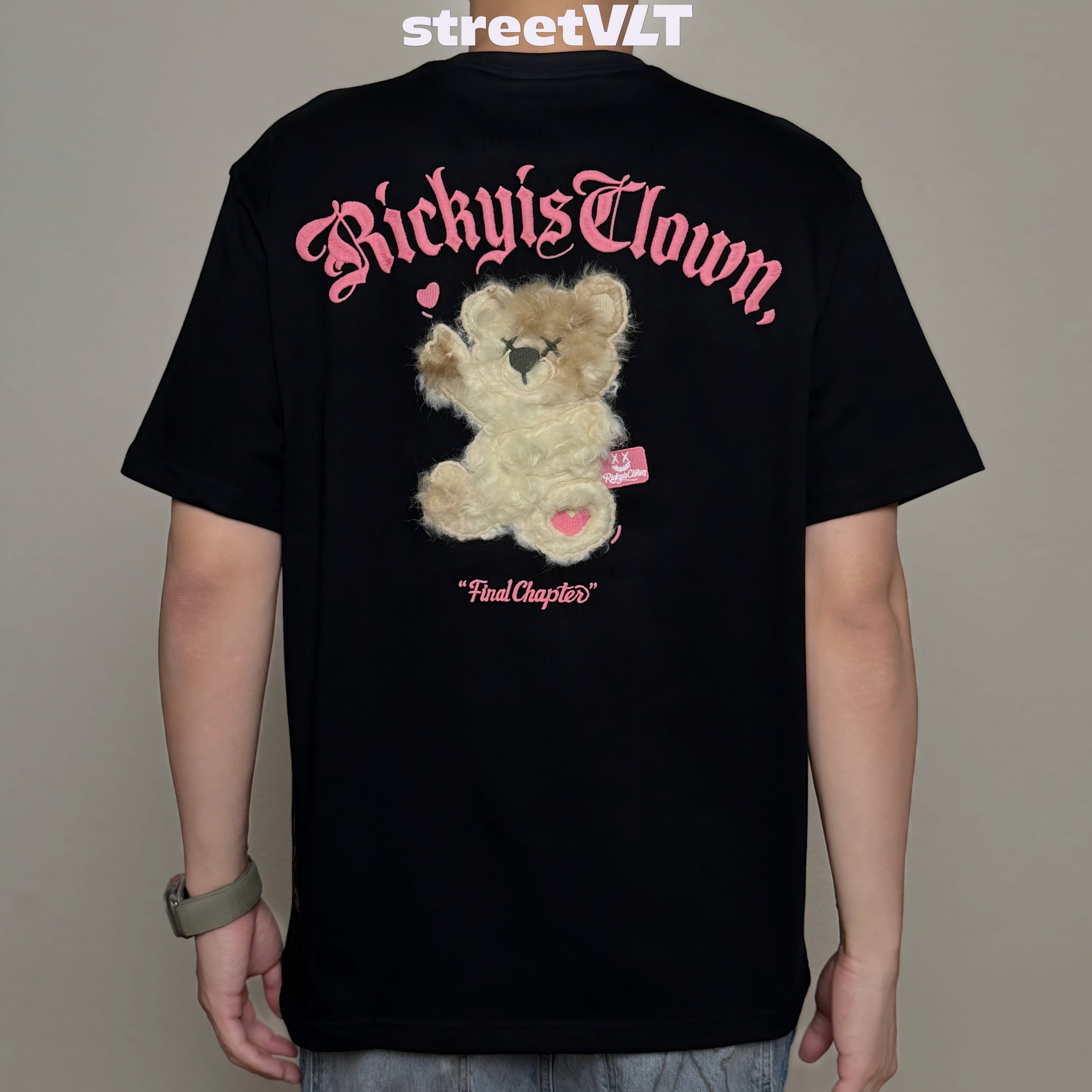 Ricky is Clown Hug Bear Pocket Tee