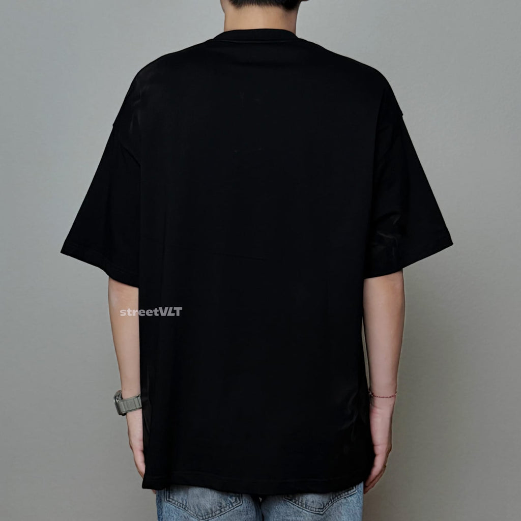 Doubleback Car Paint Scratch Oversized Black Tee
