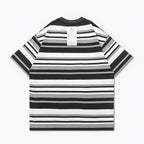 Gro Grocery 001 Invoice Stripe Multi Black Tee