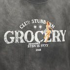 Gro Grocery X Club Stubborn Logo Boxy Washed Tee